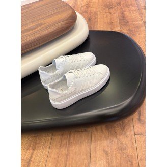 1011 Beyaz Hakiki Deri Erkek Sneakers
