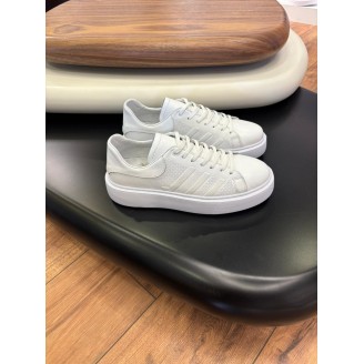 1011 Beyaz Hakiki Deri Erkek Sneakers