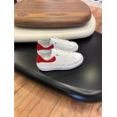 1011 Beyaz Kırmızı Detay Hakiki Deri Erkek Sneakers