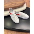 1011 Beyaz Kırmızı Detay Hakiki Deri Erkek Sneakers