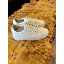 1090 Beyaz Cilt Hakiki Deri Erkek Sneakers