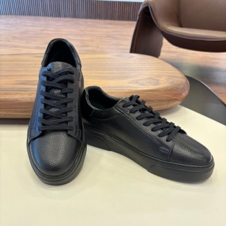 1090 Siyah Cilt - Siyah Taban Hakiki Deri Erkek Sneakers