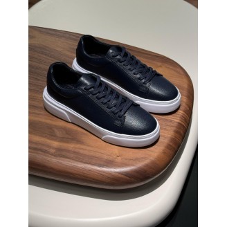 1090 Lacivert Cilt Hakiki Deri Erkek Sneakers