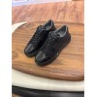 Paris Siyah Gri Detaylı Hakiki Deri Erkek Sneakers