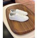 4220 BEYAZ DİKİŞ DETAYLI HAKİKİ DERİ ERKEK SNEAKERS - ERKEK SPOR AYAKKABI