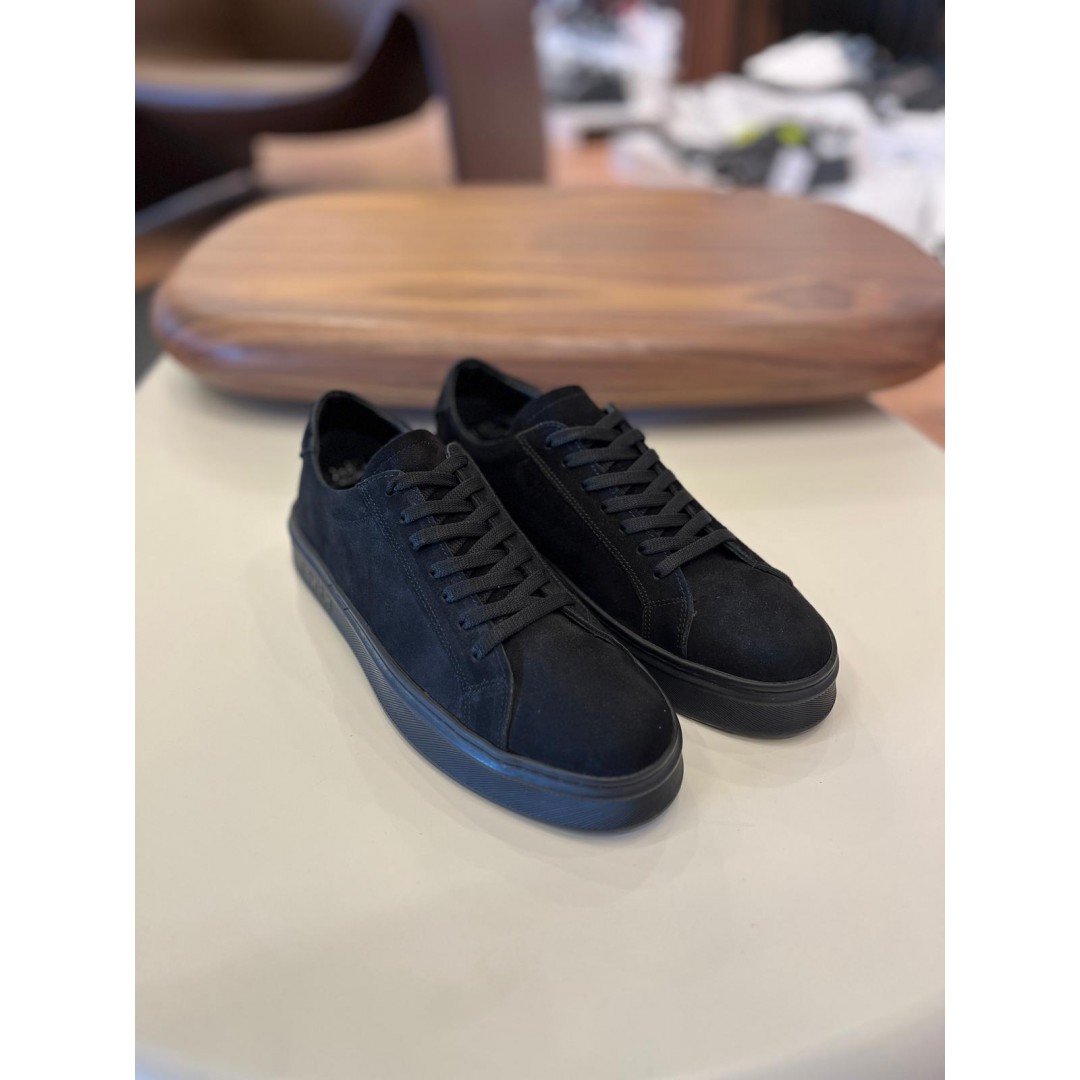 4226 Siyah Nubuk Hakiki Deri Erkek Sneakers