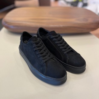 4226 Siyah Nubuk Hakiki Deri Erkek Sneakers