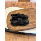 4226 Siyah Süet Detaylı Hakiki Deri Erkek Sneakers