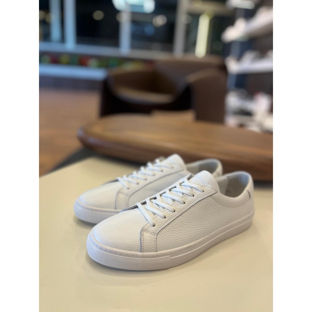4253 Beyaz Hakiki Deri Erkek Sneakers