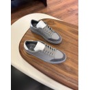 4253 Füme Süet Detaylı Hakiki Deri Erkek Sneakers