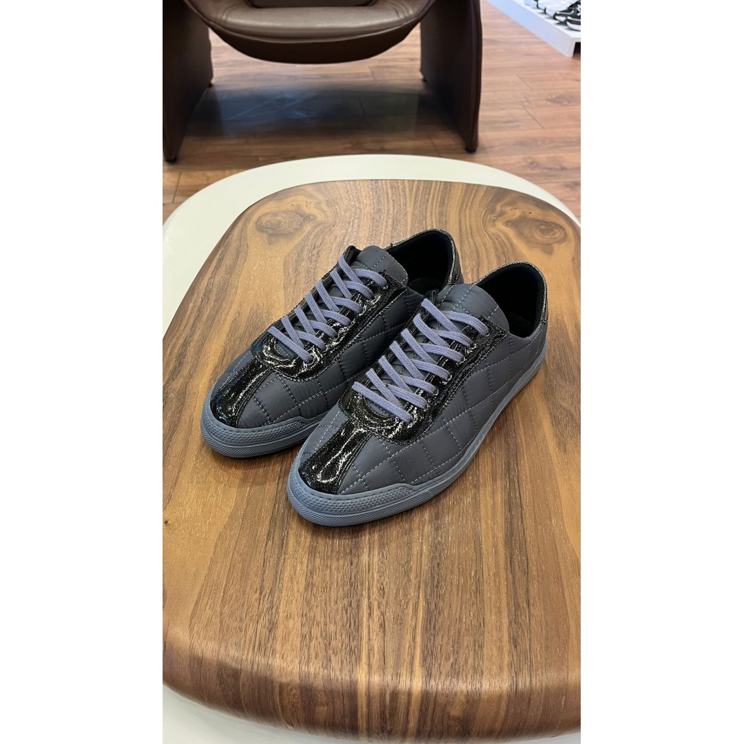 4253 Füme Süet Detaylı Hakiki Deri Erkek Sneakers