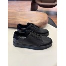 4253 Siyah Süet Detaylı Hakiki Deri Erkek Sneakers