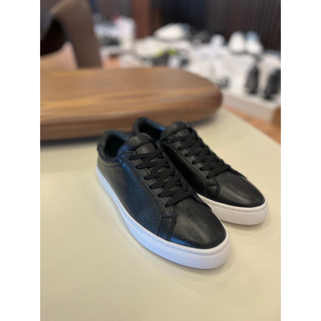 4253 Siyah Hakiki Deri Erkek Sneakers