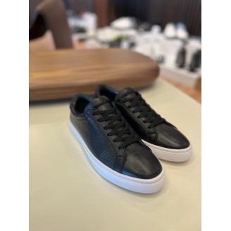 4253 Siyah Hakiki Deri Erkek Sneakers