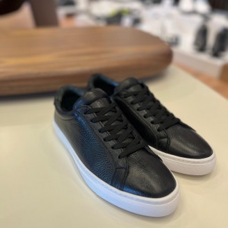 4253 Siyah Hakiki Deri Erkek Sneakers