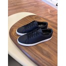 4253 Mat Lacivert Hakiki Deri Erkek Sneakers