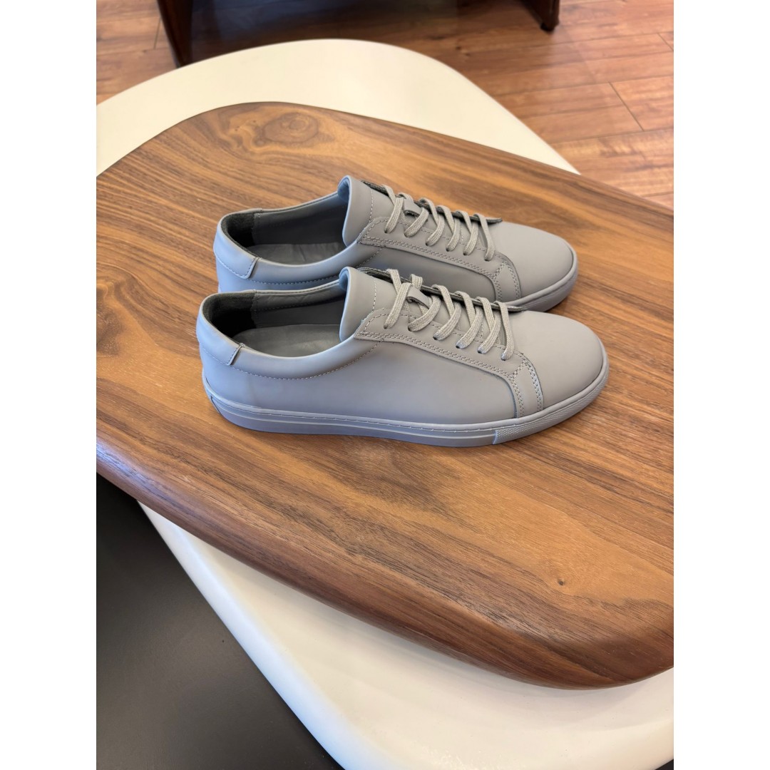 4253 Füme Mat Hakiki Deri Erkek Sneakers