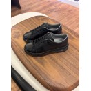 Paris Siyah Gri Detaylı Hakiki Deri Erkek Sneakers