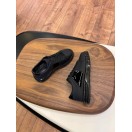 Paris Siyah Mat Rugan Detaylı Hakiki Deri Erkek Sneakers