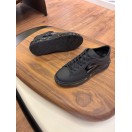 Paris Siyah Mat Rugan Detaylı Hakiki Deri Erkek Sneakers