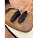 Paris Siyah Mat Rugan Detaylı Hakiki Deri Erkek Sneakers