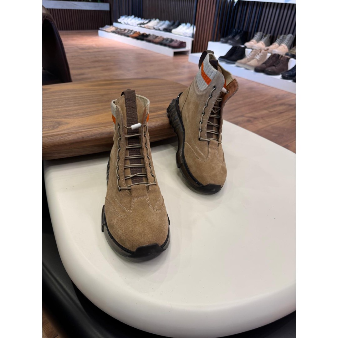 5625 Bej Nubuk Hakiki Deri Bot