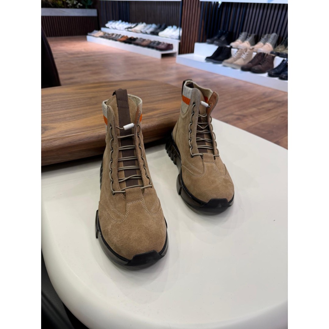 5625 Bej Nubuk Hakiki Deri Bot