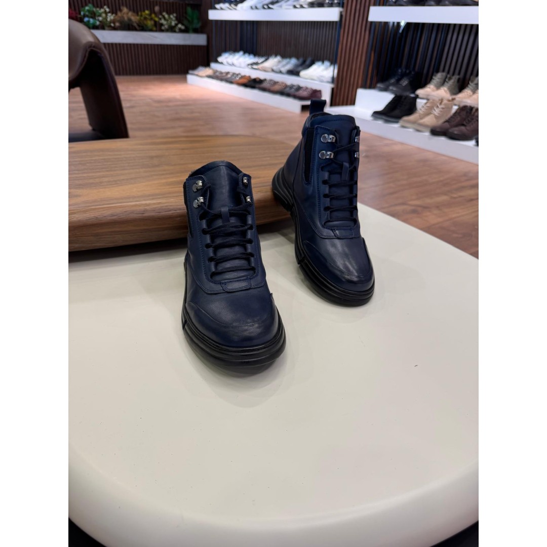 5623 Mavi Cilt Hakiki Deri Bot