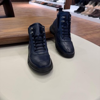 5623 Mavi Cilt Hakiki Deri Bot