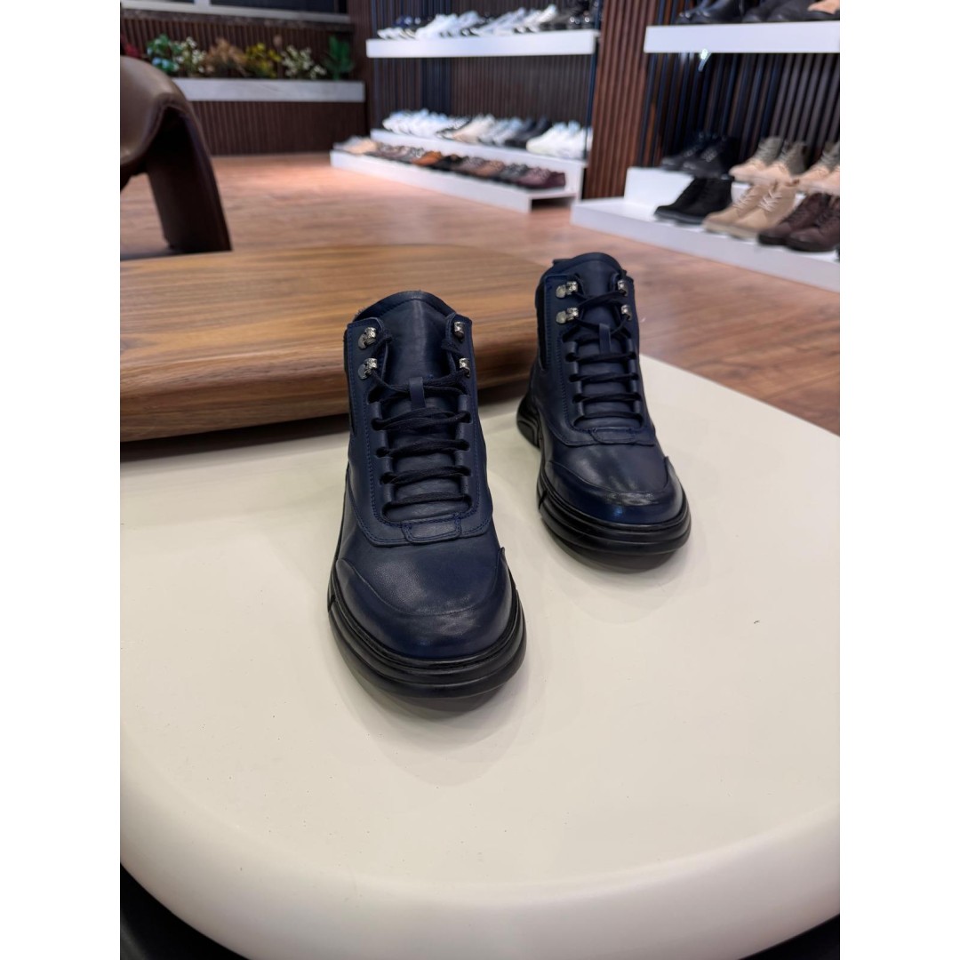 5623 Mavi Cilt Hakiki Deri Bot