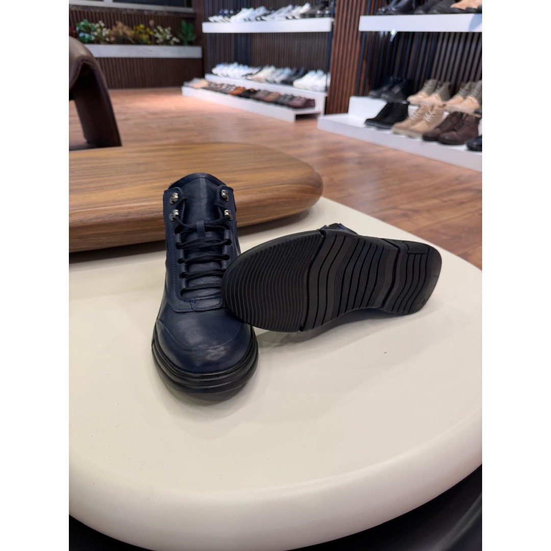 5623 Mavi Cilt Hakiki Deri Bot