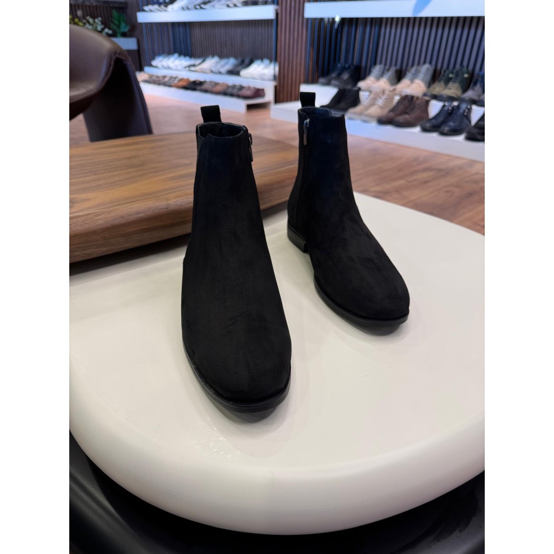 5629 Siyah Nubuk Hakiki Deri Bot