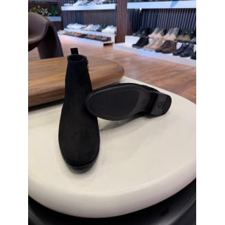 5629 Siyah Nubuk Hakiki Deri Bot