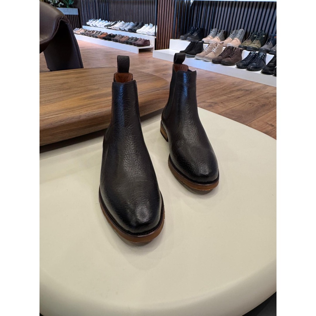 5630 Siyah Cilt Hakiki Deri Bot