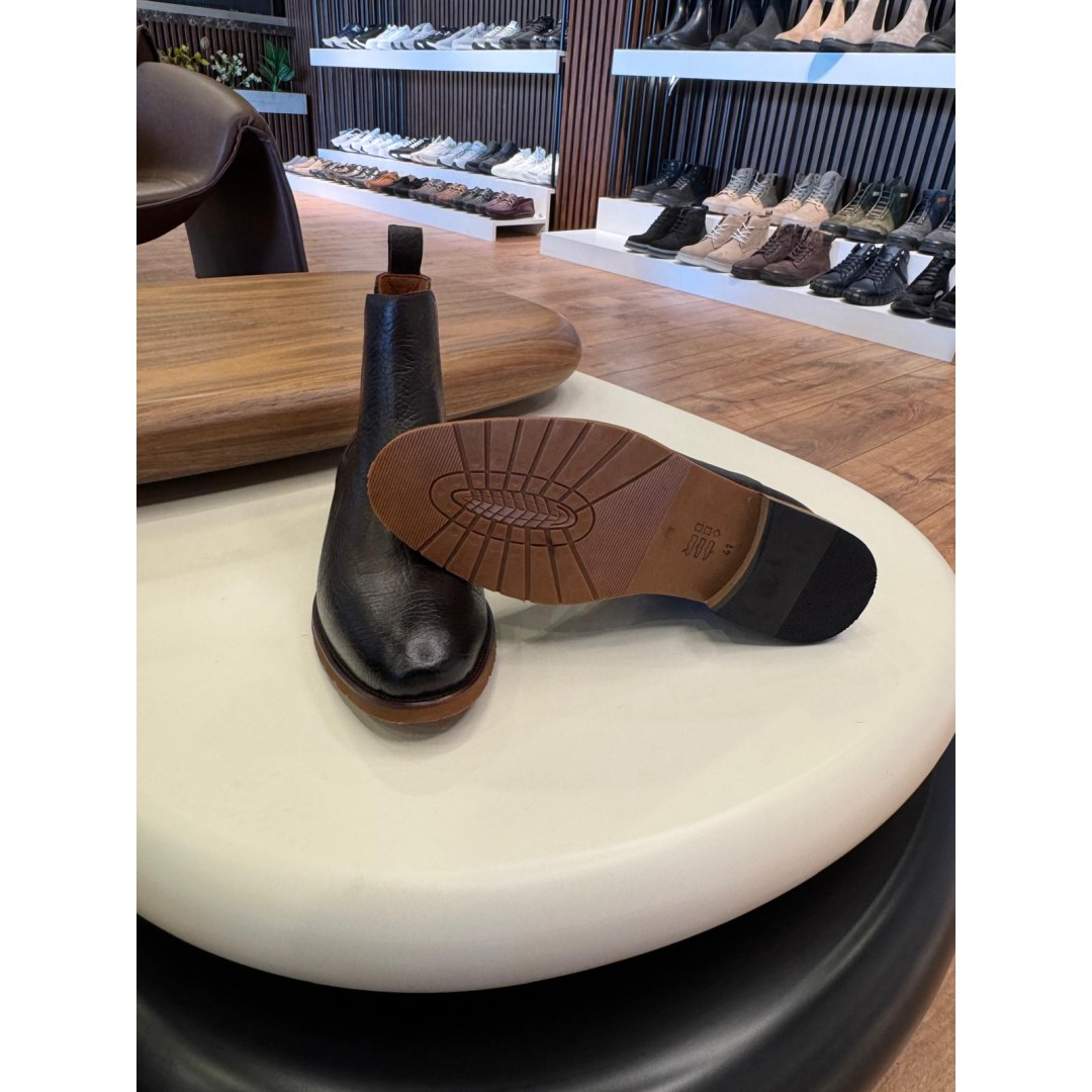 5630 Siyah Cilt Hakiki Deri Bot