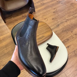 5630 Siyah Cilt Hakiki Deri Bot