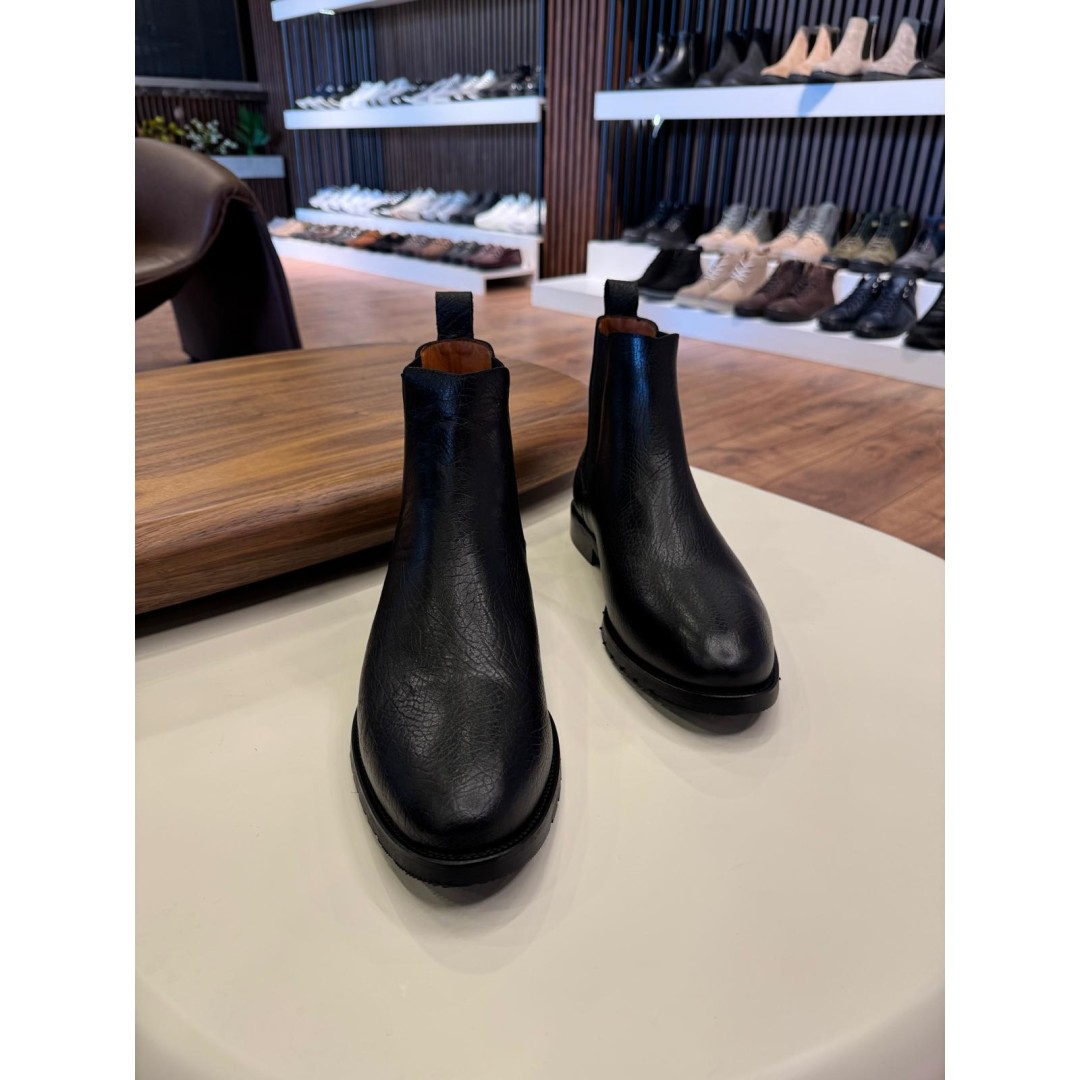 5631 Siyah Cilt Hakiki Deri Bot