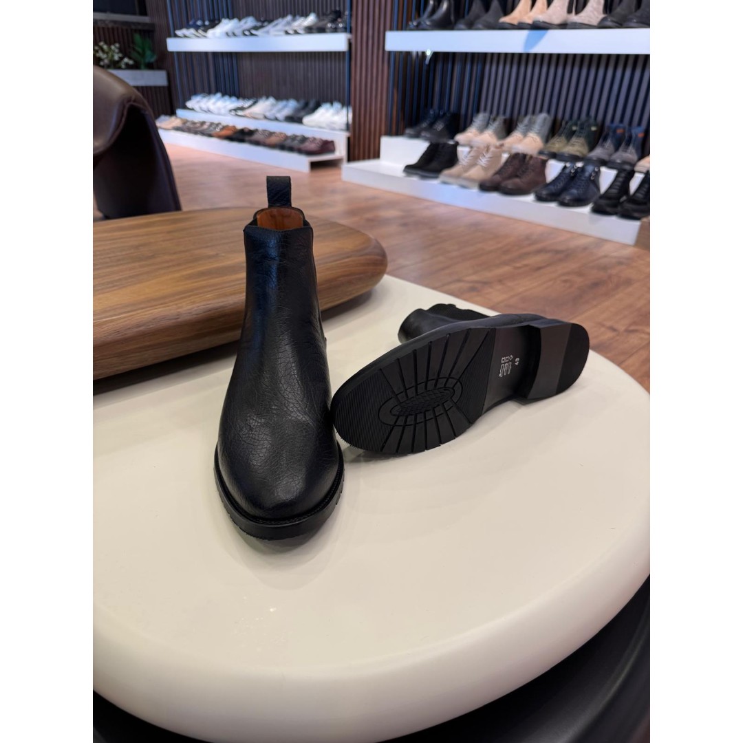 5631 Siyah Cilt Hakiki Deri Bot