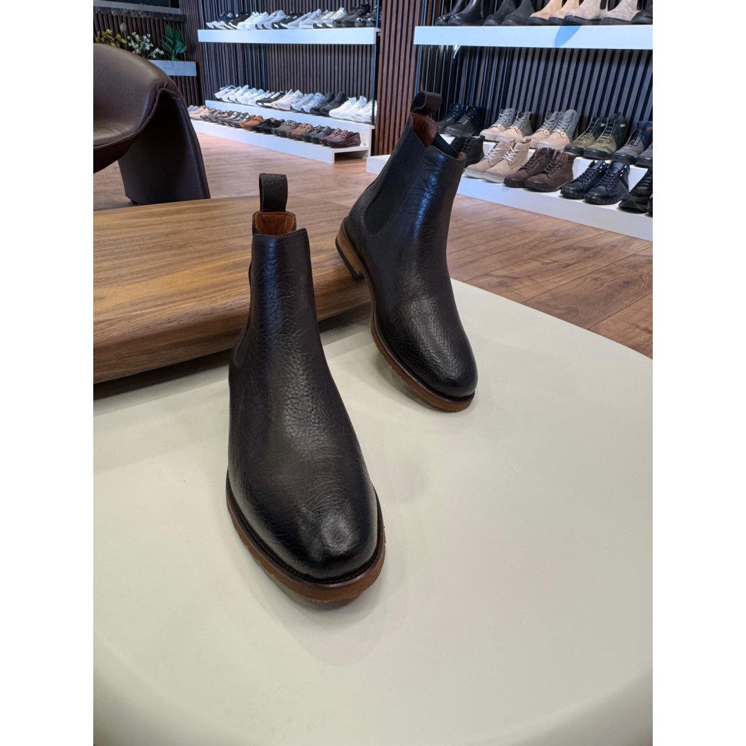 5631 Siyah Cilt Hakiki Deri Bot