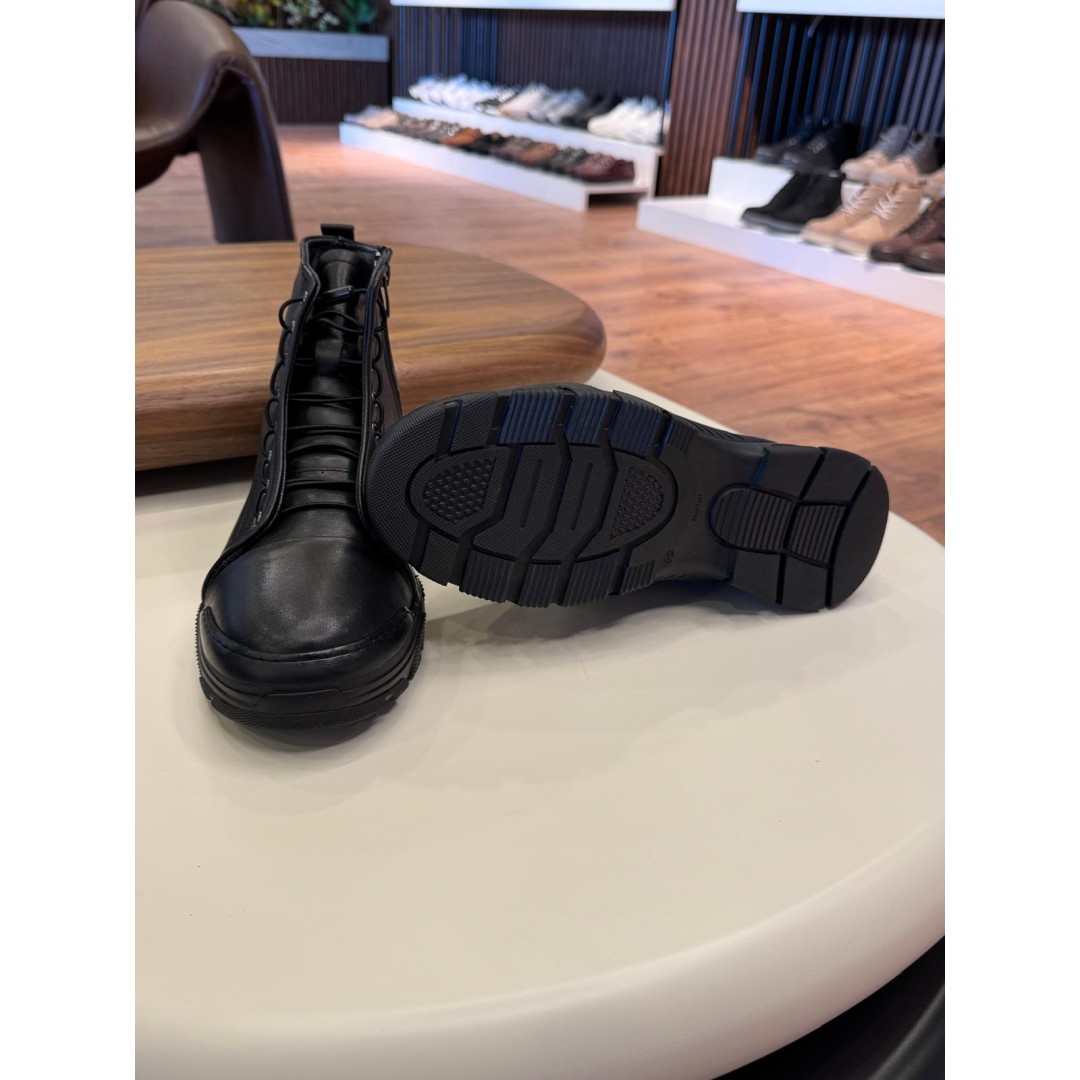 5633 Siyah Cilt Hakiki Deri Bot