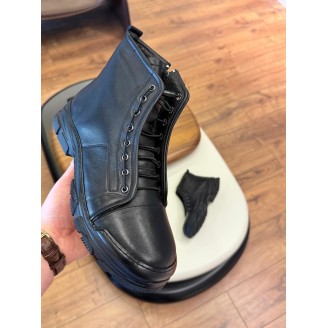 5633 Siyah Cilt Hakiki Deri Bot