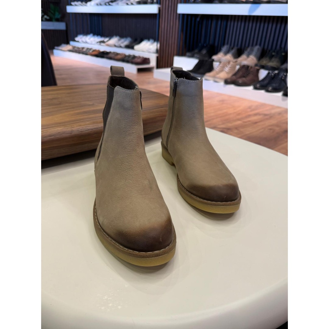 5634 Bej Nubuk Hakiki Deri Bot