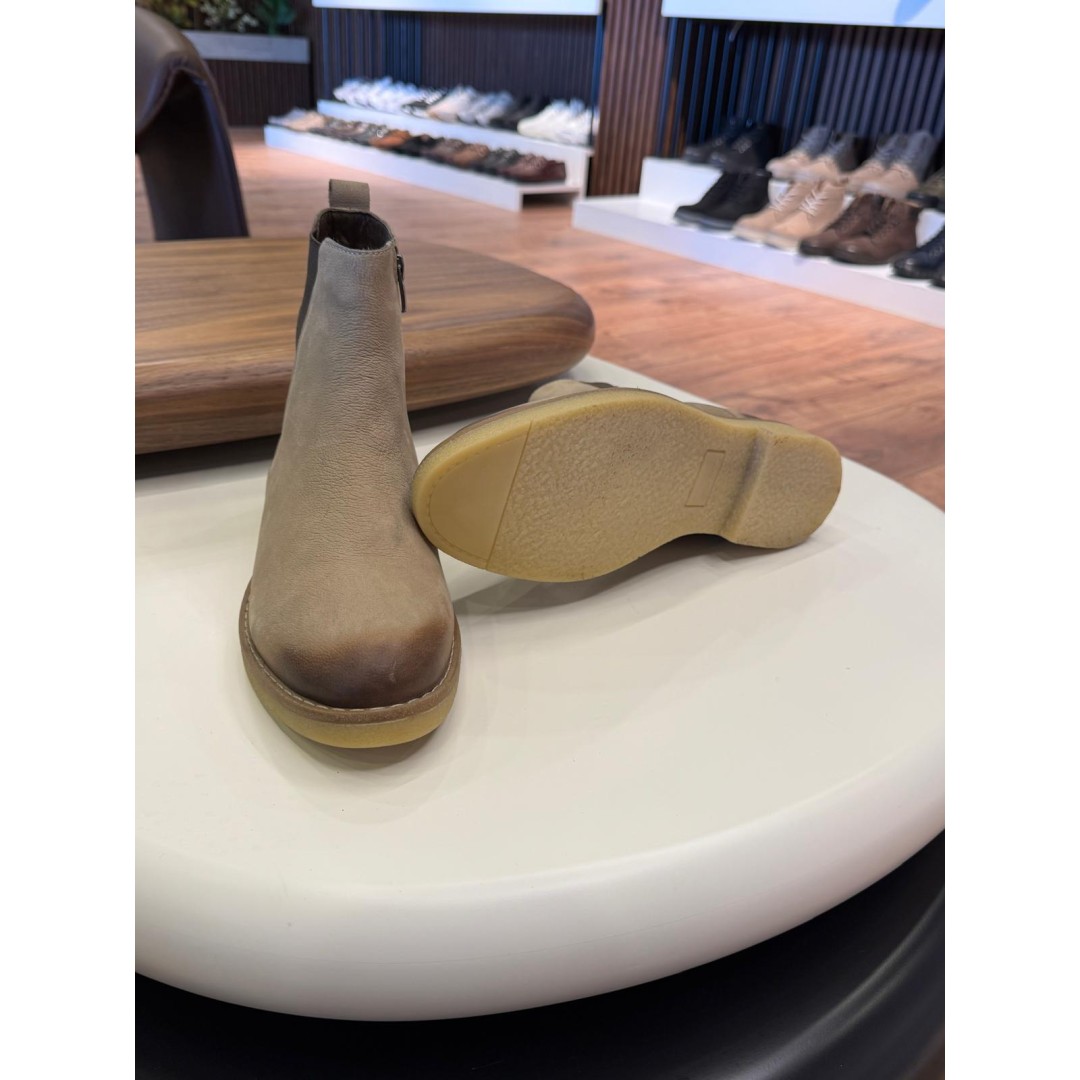 5634 Bej Nubuk Hakiki Deri Bot