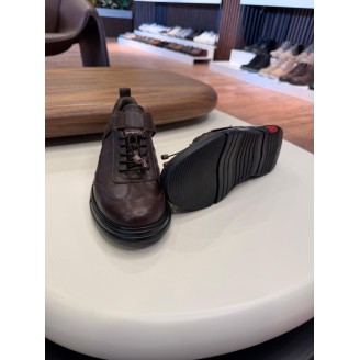5635 Kahve Hakiki Deri Sneakers