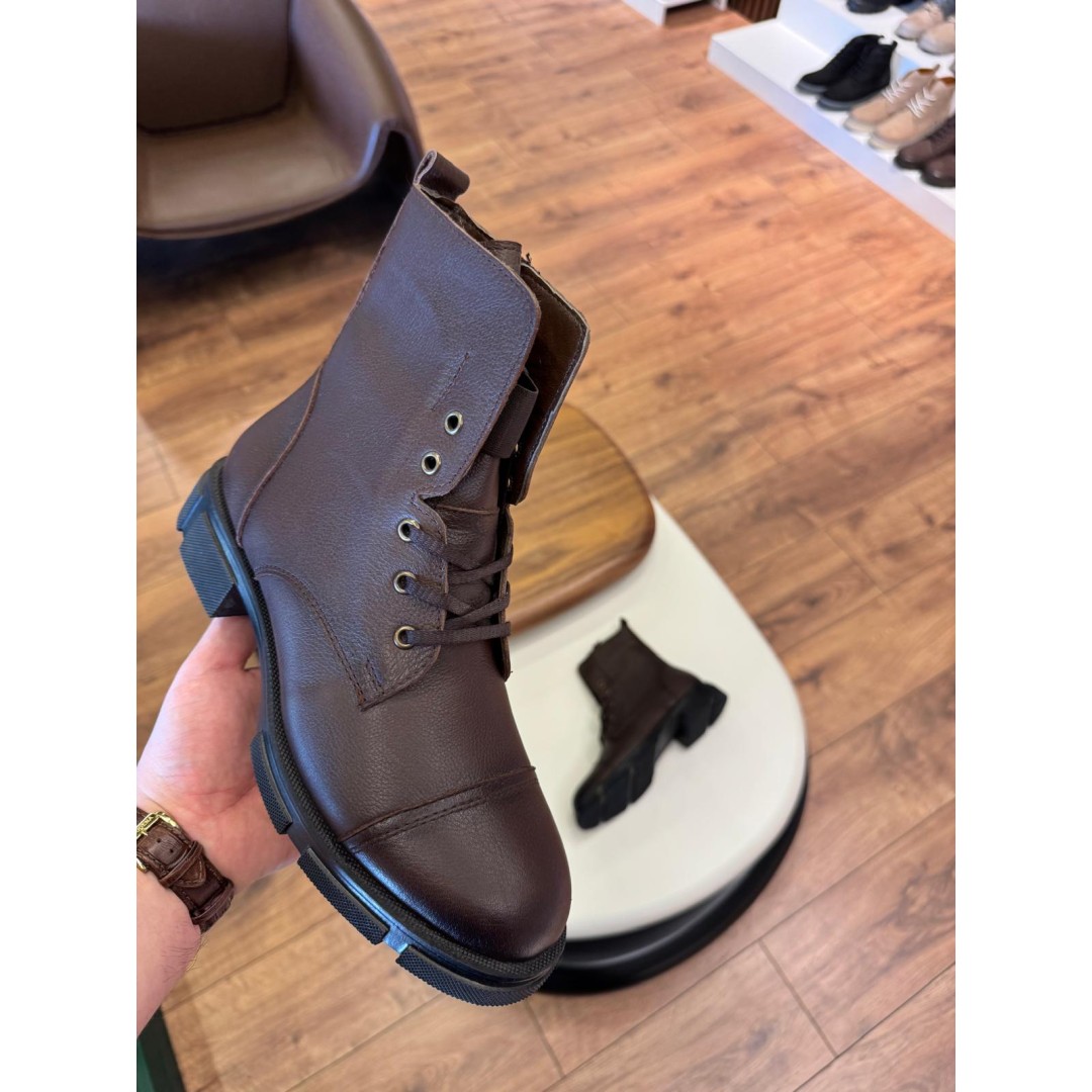 5636 Kahve Cilt Hakiki Deri Bot