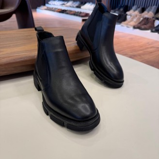 5638 Siyah Cilt Hakiki Deri Bot