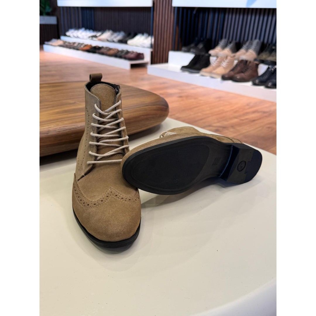 5642 Bej Nubuk Hakiki Deri Bot