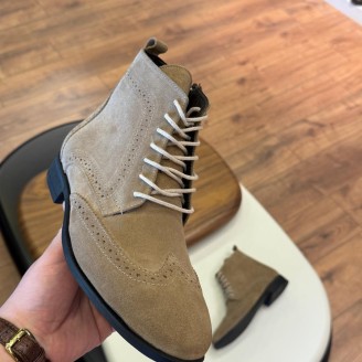 5642 Bej Nubuk Hakiki Deri Bot