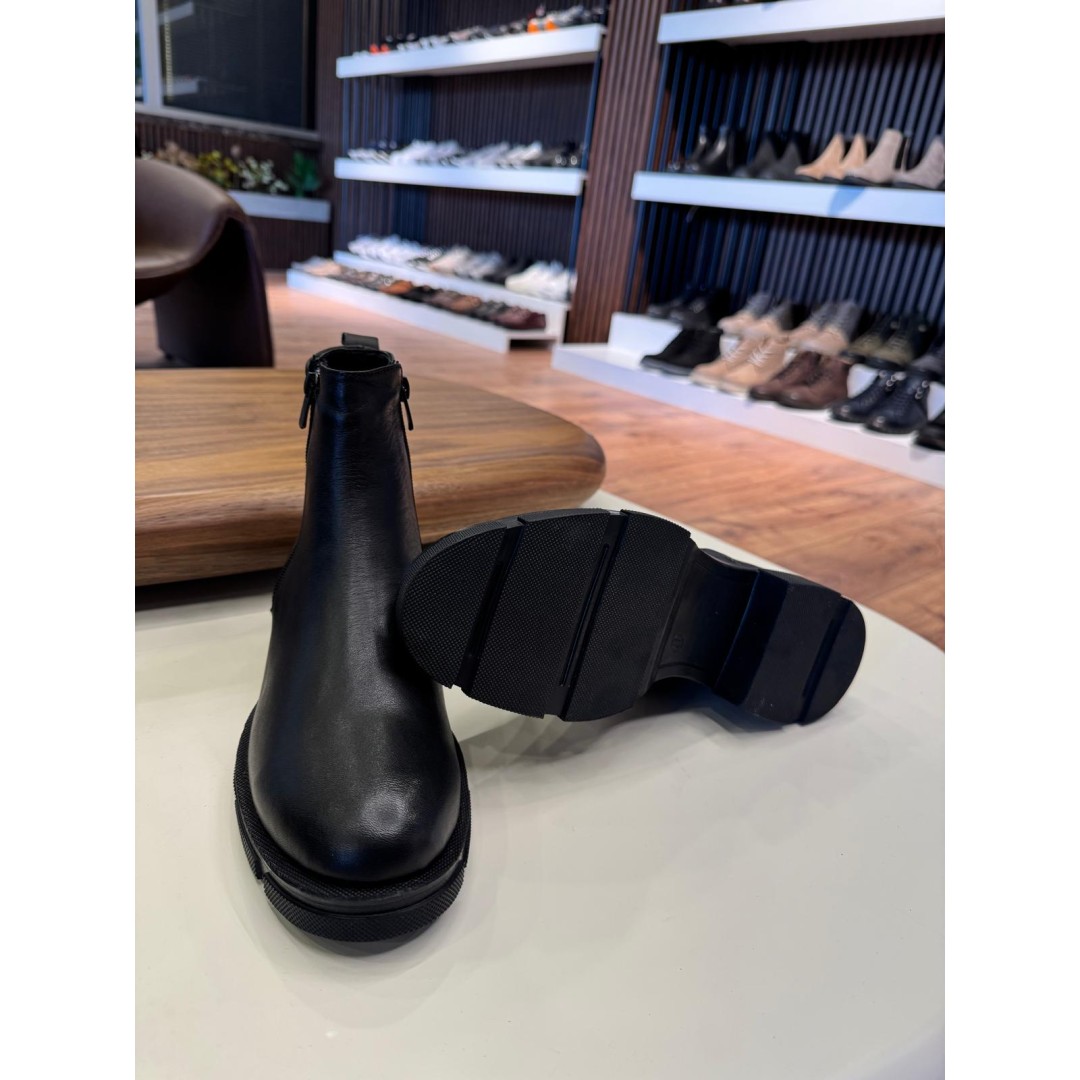 5644 Siyah Cilt Hakiki Deri Bot