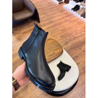 5644 Siyah Cilt Hakiki Deri Bot